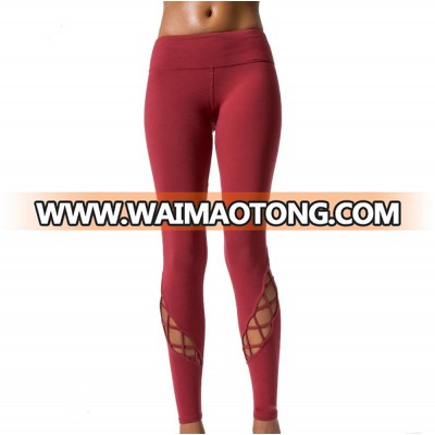 Wholesale custom women red spandex sexy leggings fitness