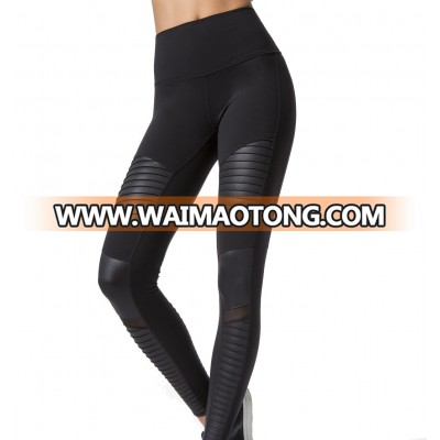 Wholesale high waisted leggings for women black fitness ruched leggings