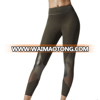 High quality 92 polyester 8 spandex leggings fitness tights woman leggings