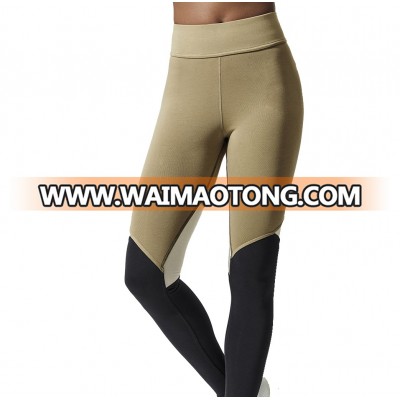 Adult sport leggings tights woman color block leggings fitness